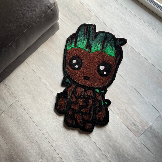 Baby Groot Rug - Handmade