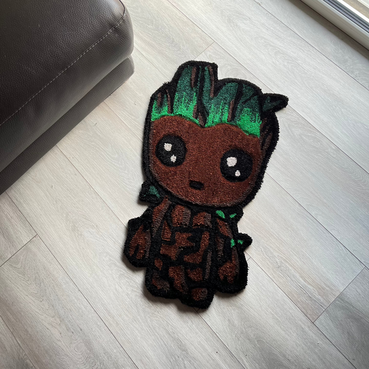 Baby Groot Rug - Handmade